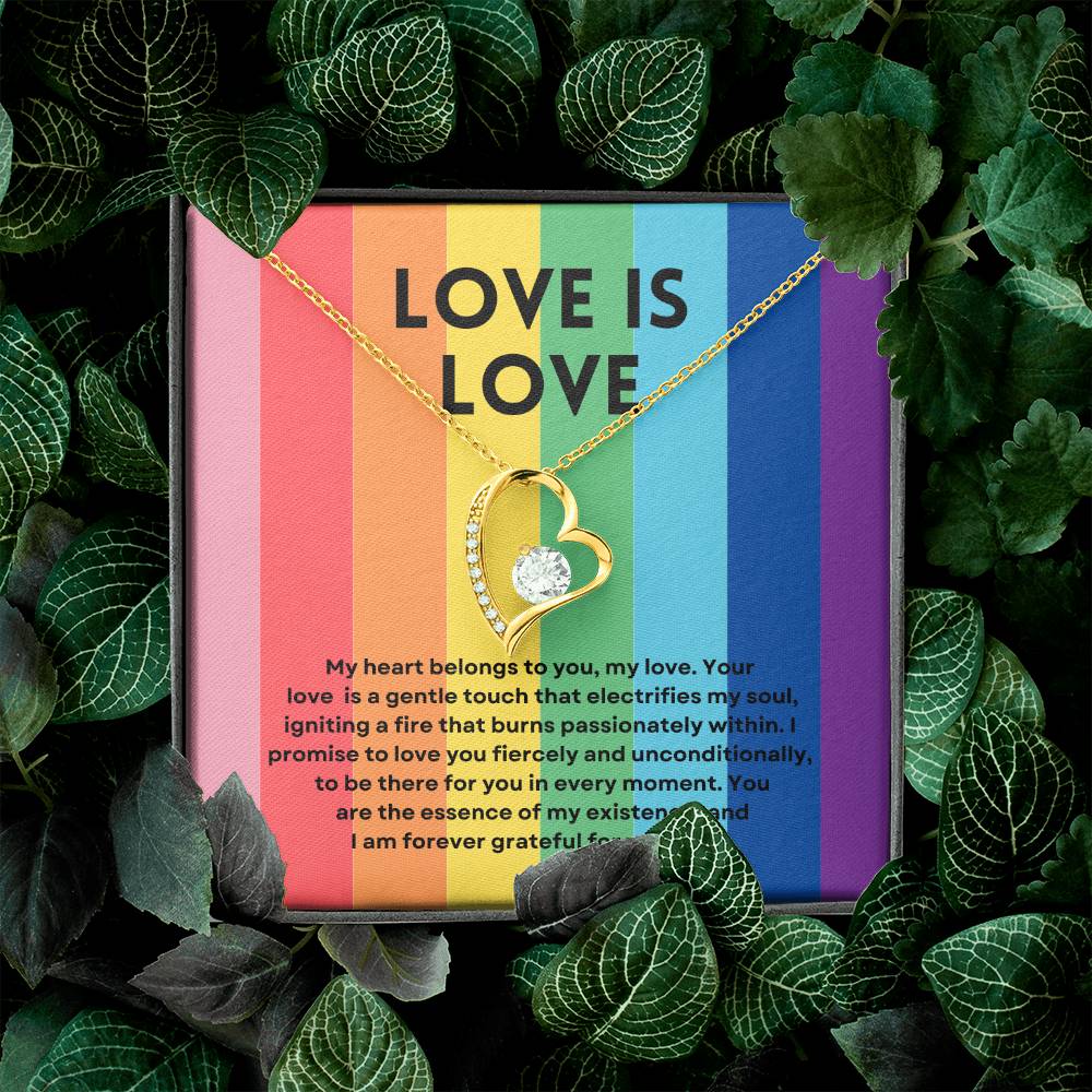 Love Is Love | Radiant Forever Love Necklace: Brilliant Keepsake of Enduring Affection πππ