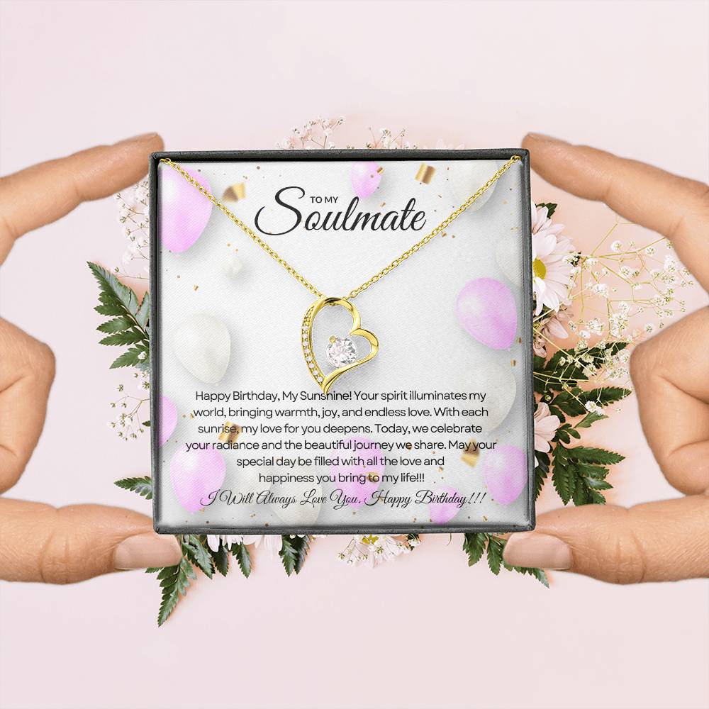 To My Love For Birthday | Radiant Heart Celebration Necklace πππ