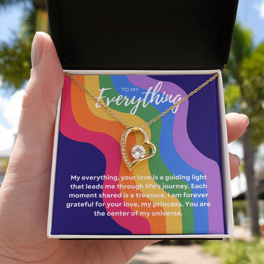 To My Everything | Sparkling Devotion Pendant Necklace: Forever Love Symbolπππ