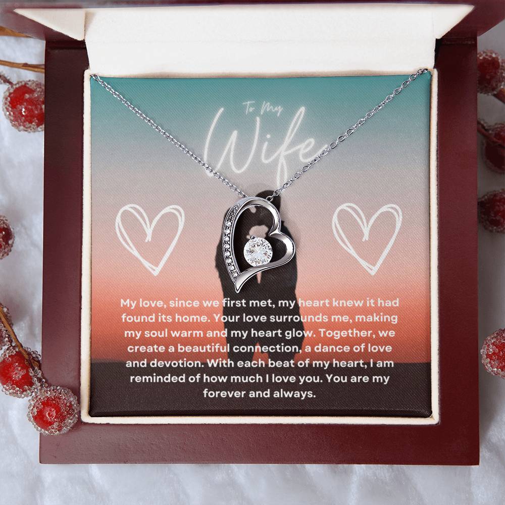 To My Wife | Radiant Forever Love Pendant: Shimmering Symbol of Eternal Affection 💞🌟🎁