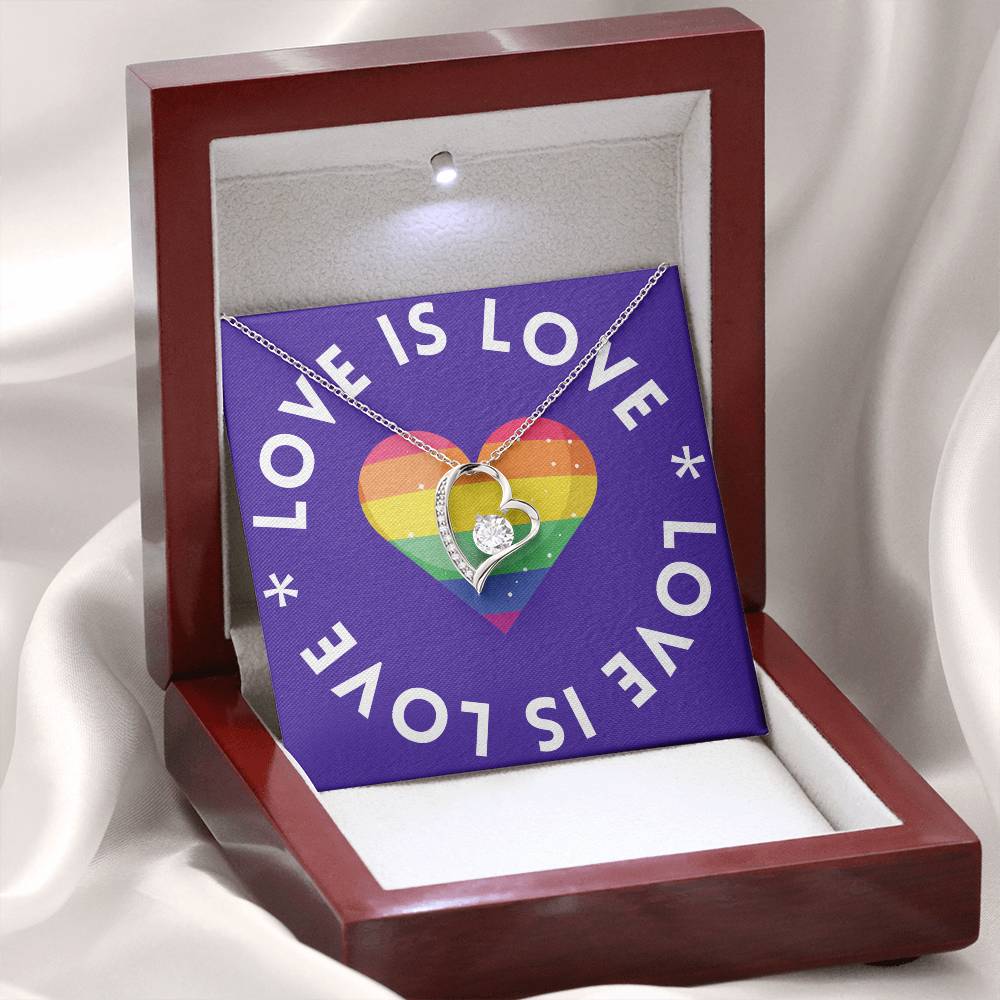 Love Is Love | Forever Love Heart Necklace: Symbolic Token of Everlasting Affection 💗⏳🔗