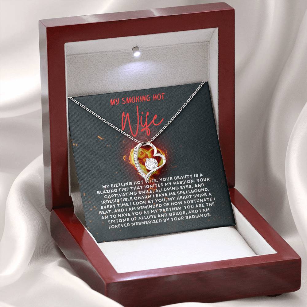 To My Wife | Enduring Devotion Pendant Necklace: Everlasting Love and Commitment 💖⌛️🔒
