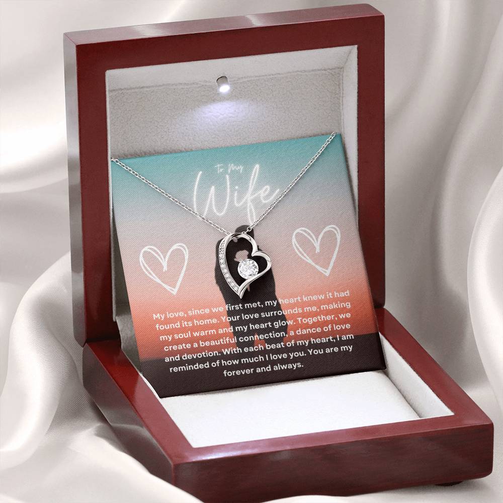 To My Wife | Radiant Forever Love Pendant: Shimmering Symbol of Eternal Affection 💞🌟🎁