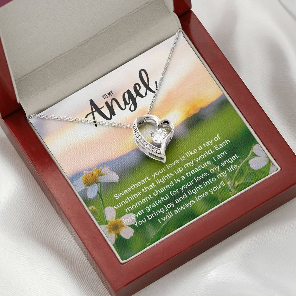 To My Angel | Enchanted Forever Love Necklace: Captivating Token of Affection 💘🎵🎁