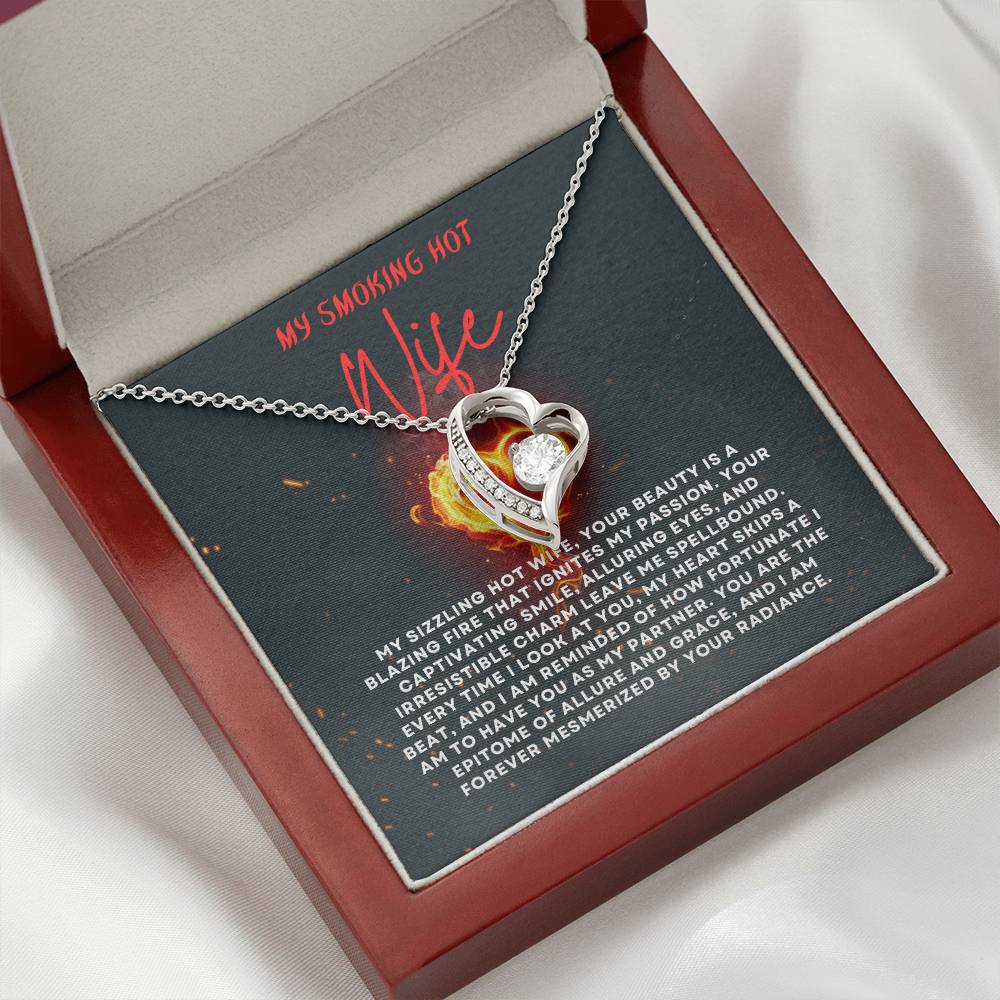 To My Wife | Enduring Devotion Pendant Necklace: Everlasting Love and Commitment 💖⌛️🔒