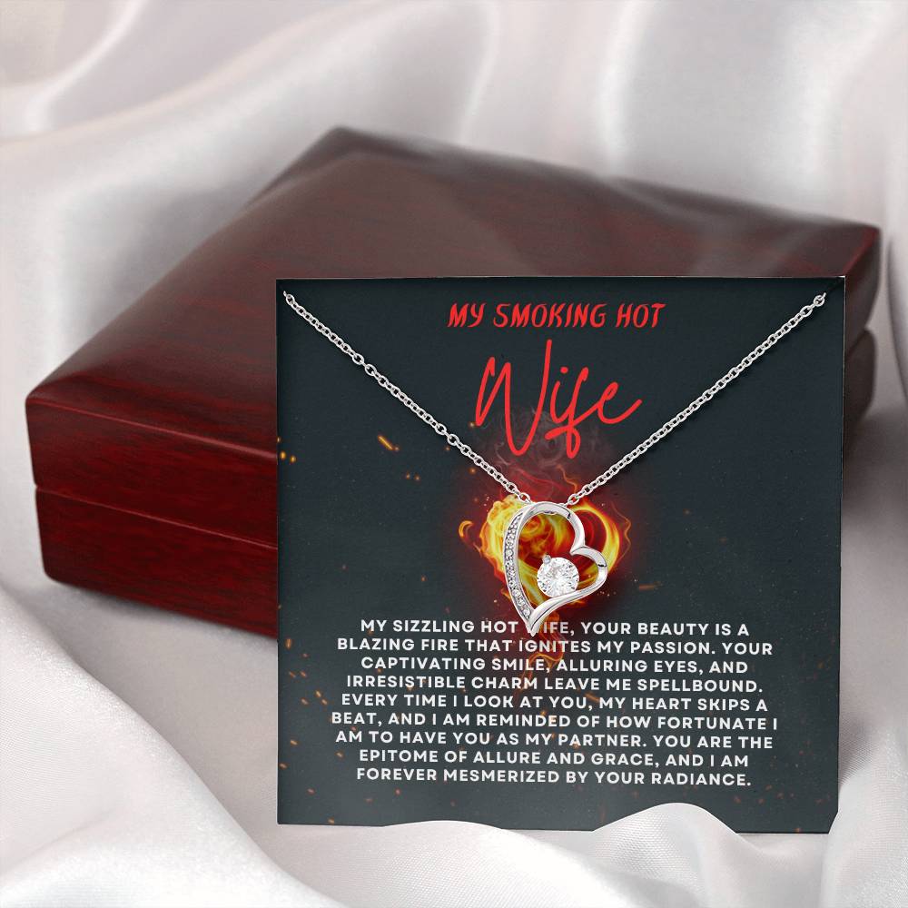 To My Wife | Enduring Devotion Pendant Necklace: Everlasting Love and Commitment 💖⌛️🔒