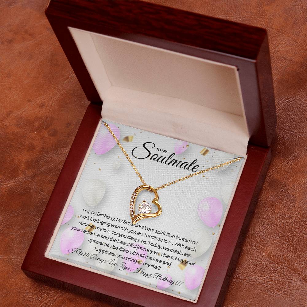 To My Love For Birthday | Radiant Heart Celebration Necklace 💝🎉🌟