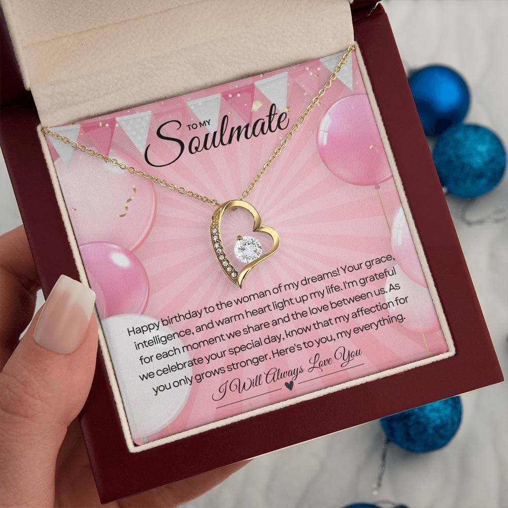 To My Love For Birthday | Glittering Heart of Celebration Necklace ✨🎈💖