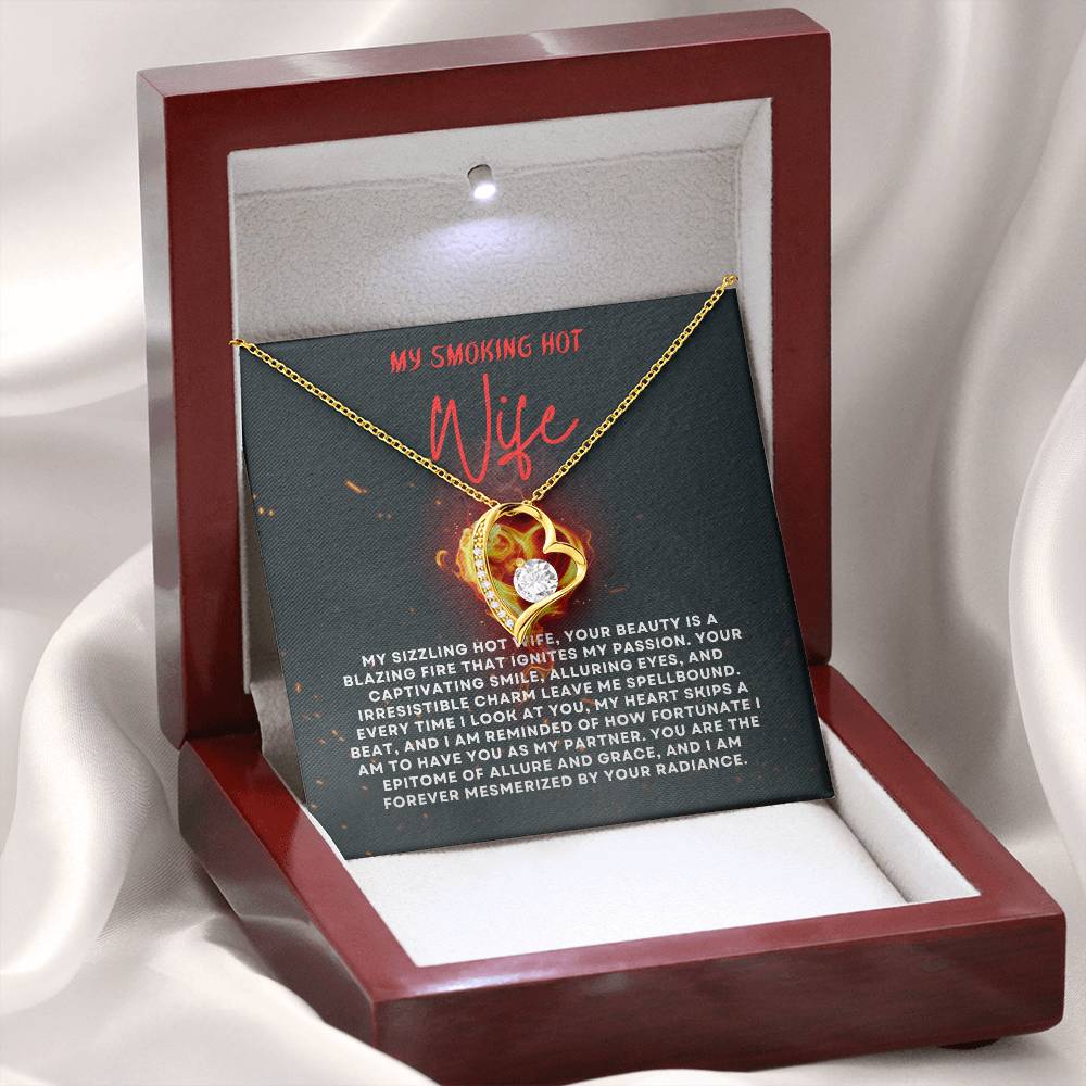 To My Wife | Enduring Devotion Pendant Necklace: Everlasting Love and Commitment 💖⌛️🔒