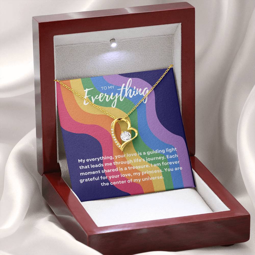 To My Everything | Sparkling Devotion Pendant Necklace: Forever Love Symbol💖🌈💎