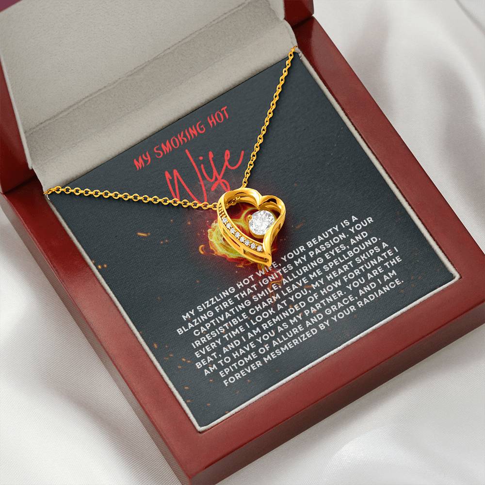 To My Wife | Enduring Devotion Pendant Necklace: Everlasting Love and Commitment 💖⌛️🔒