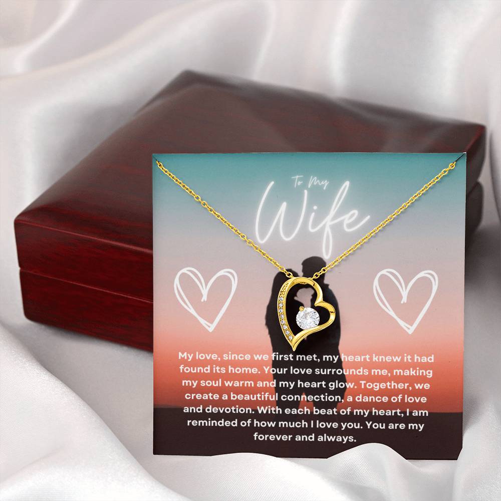 To My Wife | Radiant Forever Love Pendant: Shimmering Symbol of Eternal Affection 💞🌟🎁