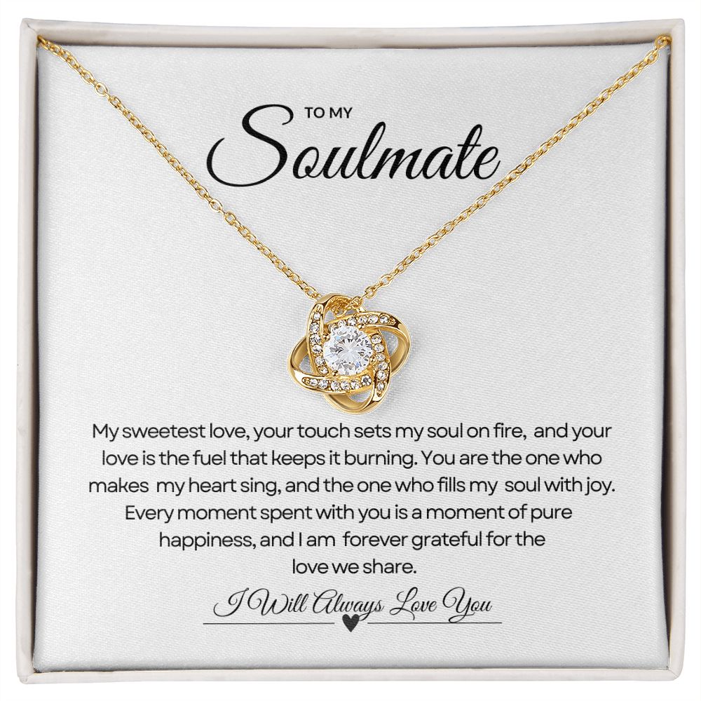 To My Soulmate | Graceful Love Knot Necklace 💎🎁💕