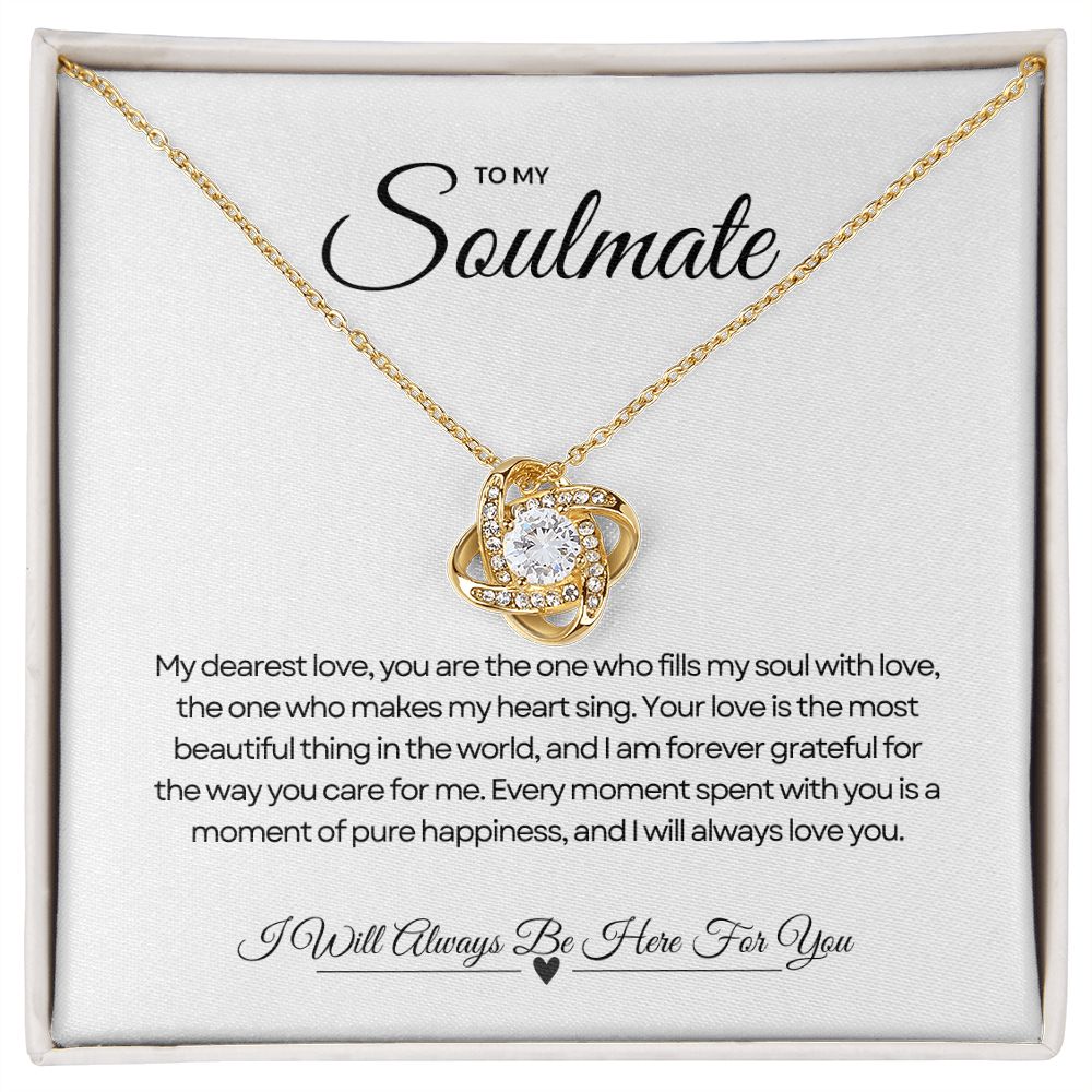 To My Soulmate | Shimmering Love Knot Necklace 💫💖💍