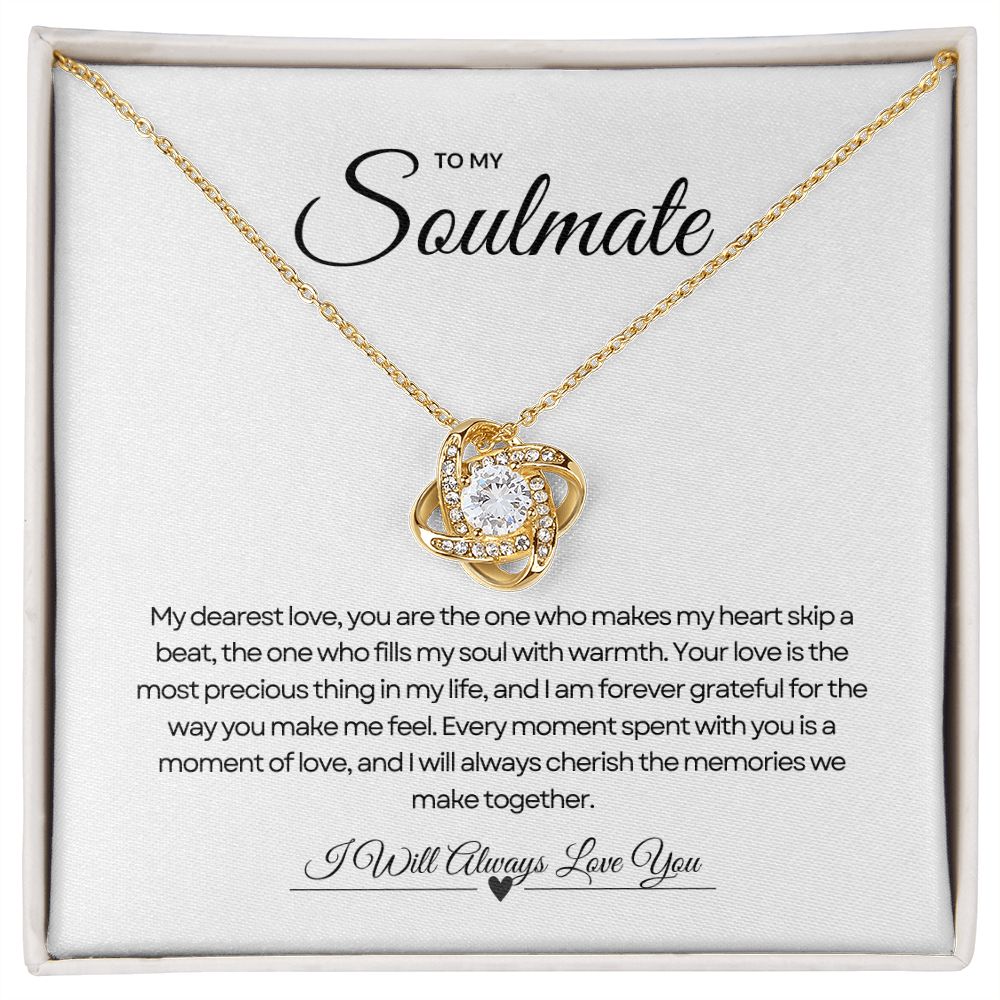To My Soulmate | Delicate Love Knot Pendant 🌸🎀💍