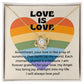 Love Is Love | Gleaming Forever Love Pendant: Mesmerizing Token of Eternal Devotion  💖🌈💍