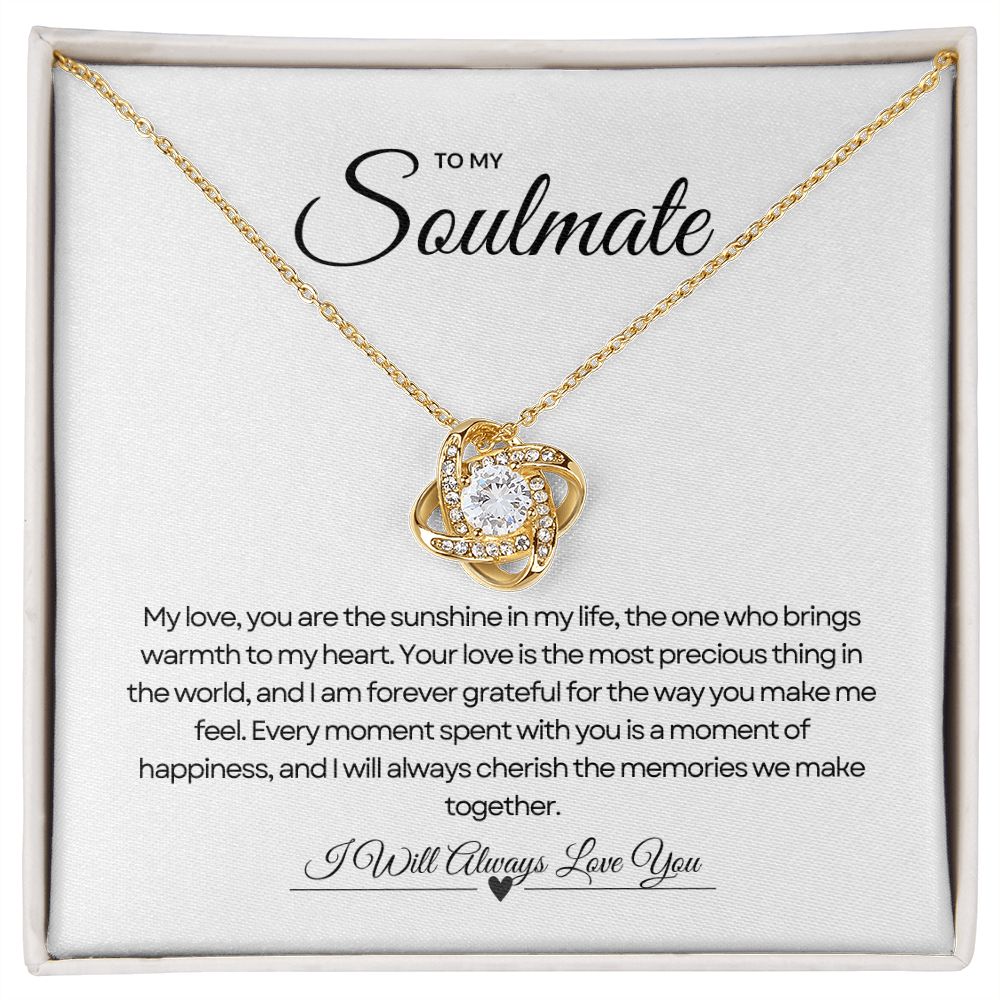 To My Soulmate | Unity Love Knot Necklace 💜🖤❤️