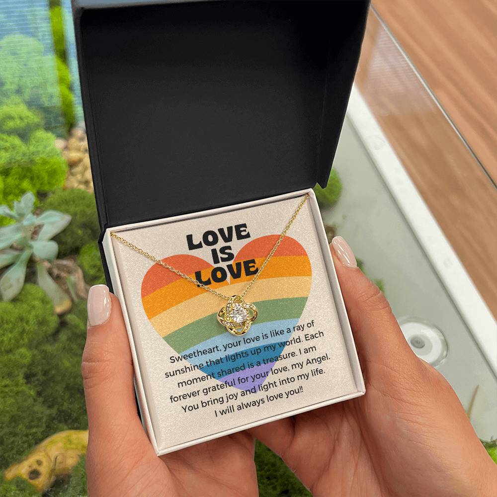 Love Is Love | Gleaming Forever Love Pendant: Mesmerizing Token of Eternal Devotion  💖🌈💍