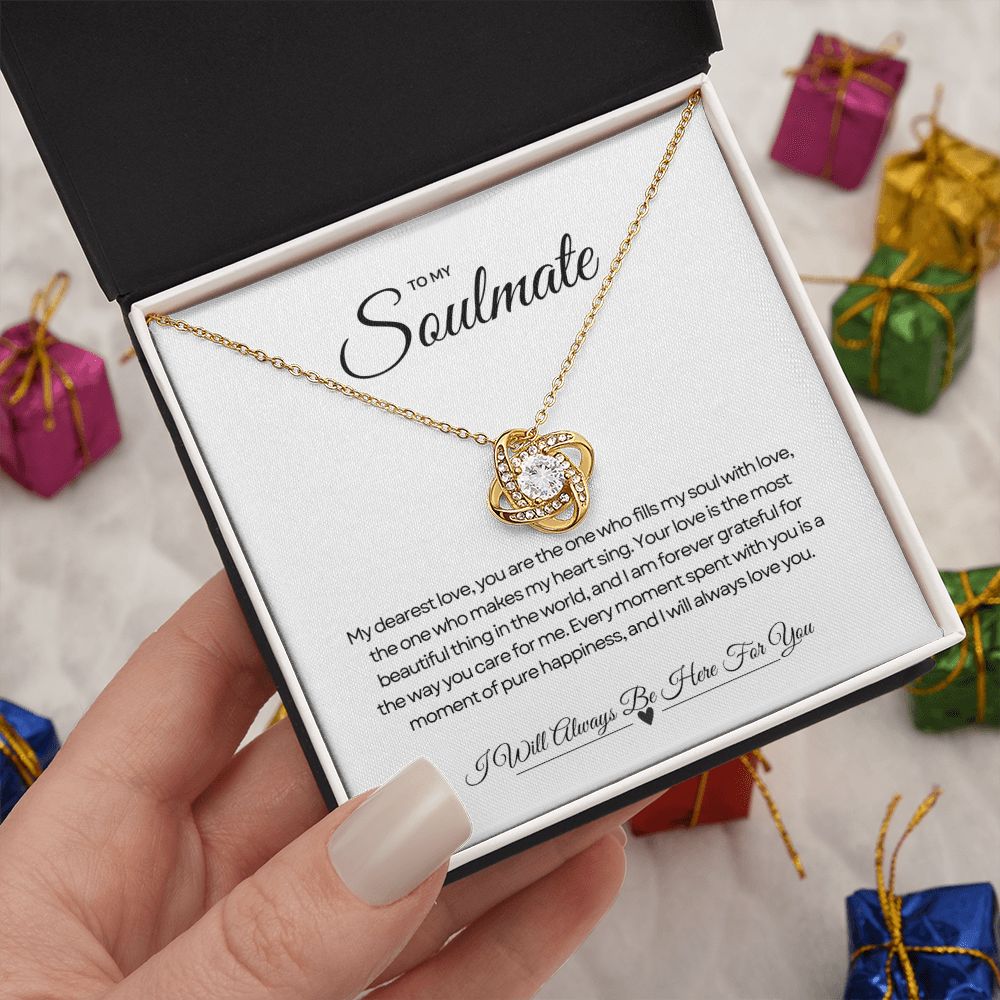 To My Soulmate | Shimmering Love Knot Necklace 💫💖💍