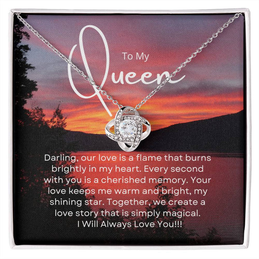 To My Queen | Serene Unity Pendant: Graceful Gift for Her 💞🍭💍