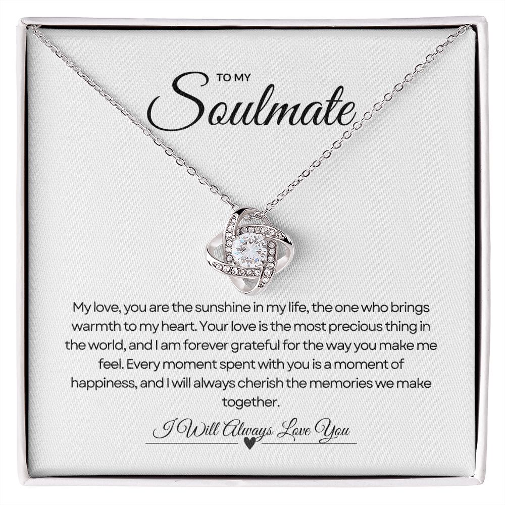 To My Soulmate | Unity Love Knot Necklace 💜🖤❤️