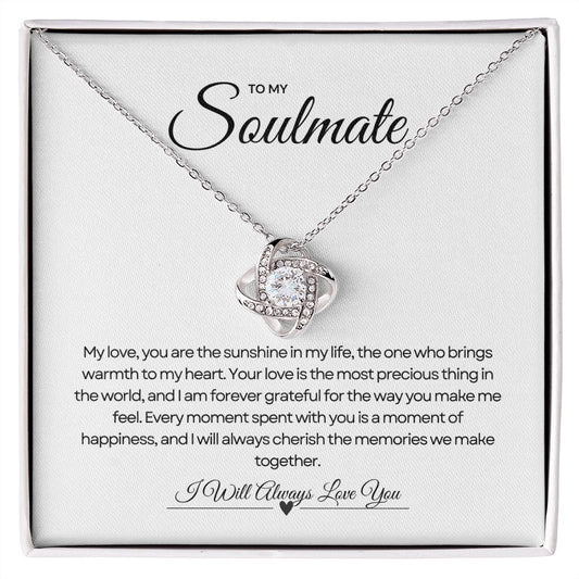 To My Soulmate | Unity Love Knot Necklace 💜🖤❤️