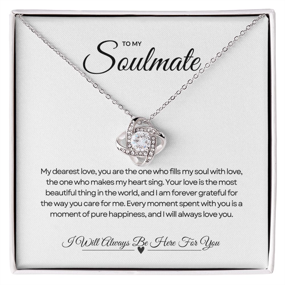 To My Soulmate | Shimmering Love Knot Necklace 💫💖💍