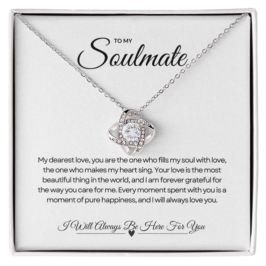 To My Soulmate | Shimmering Love Knot Necklace 💫💖💍