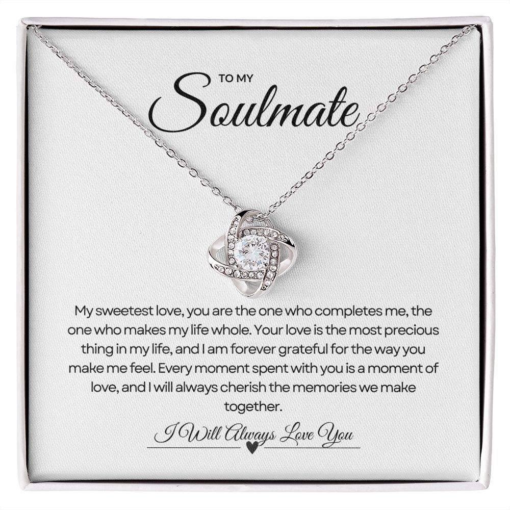 To My Soulmate | Harmony Love Knot Pendant 💜💍🎀