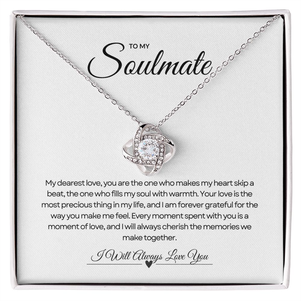 To My Soulmate | Delicate Love Knot Pendant 🌸🎀💍