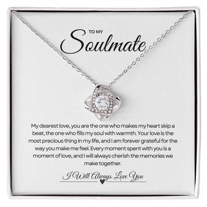 To My Soulmate | Delicate Love Knot Pendant 🌸🎀💍