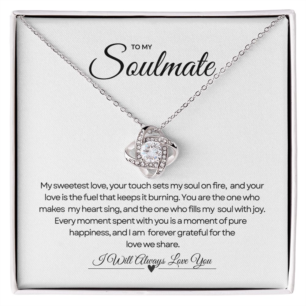 To My Soulmate | Graceful Love Knot Necklace 💎🎁💕