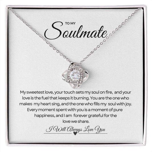 To My Soulmate | Graceful Love Knot Necklace 💎🎁💕