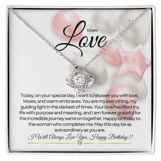 For My Love's Birthday | Gleaming Birthday Heart Necklace ✨🎂💖