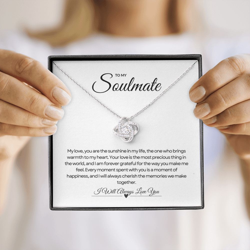 To My Soulmate | Unity Love Knot Necklace 💜🖤❤️