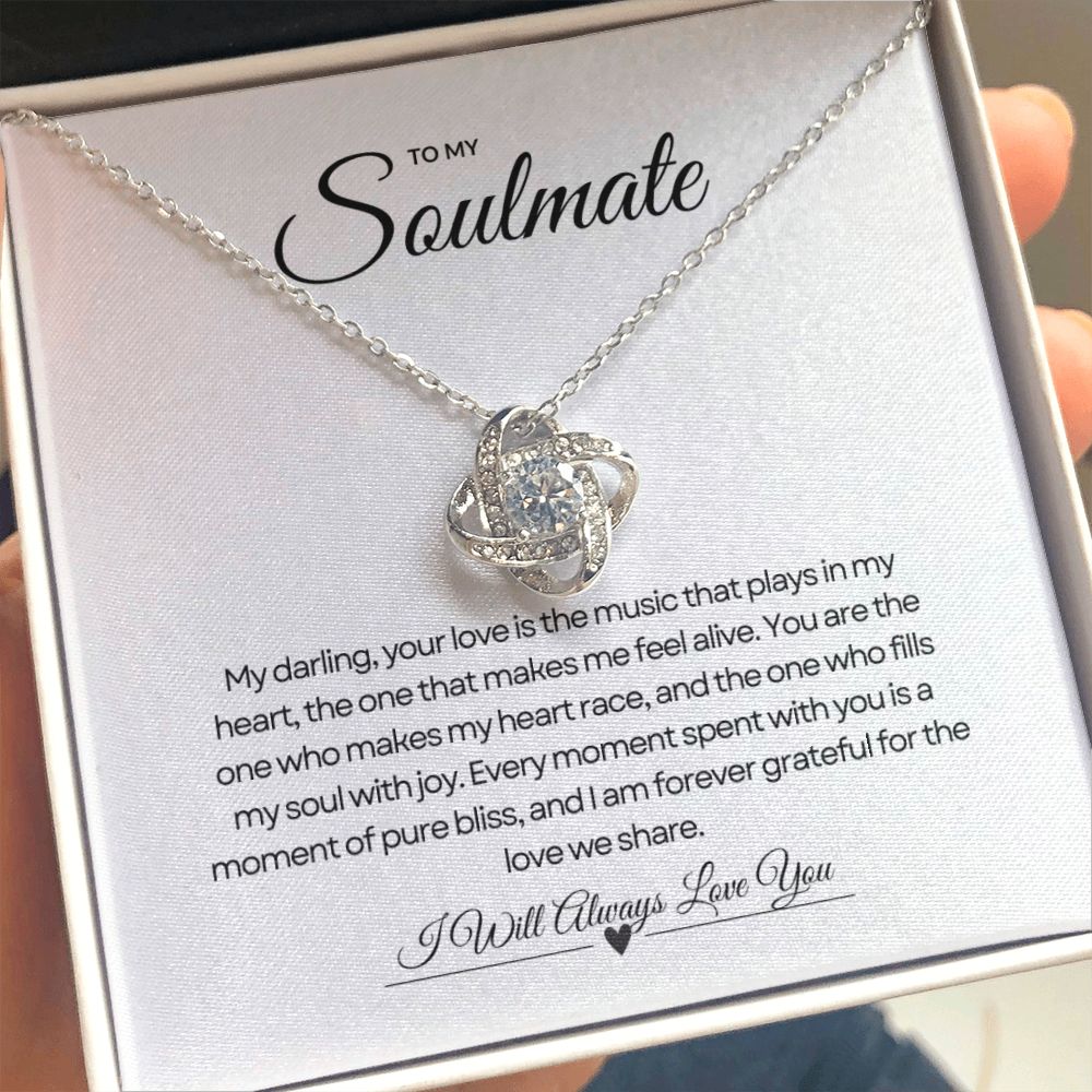 To My Soulmate | Infinity Love Knot Necklace 🌟💖🎁