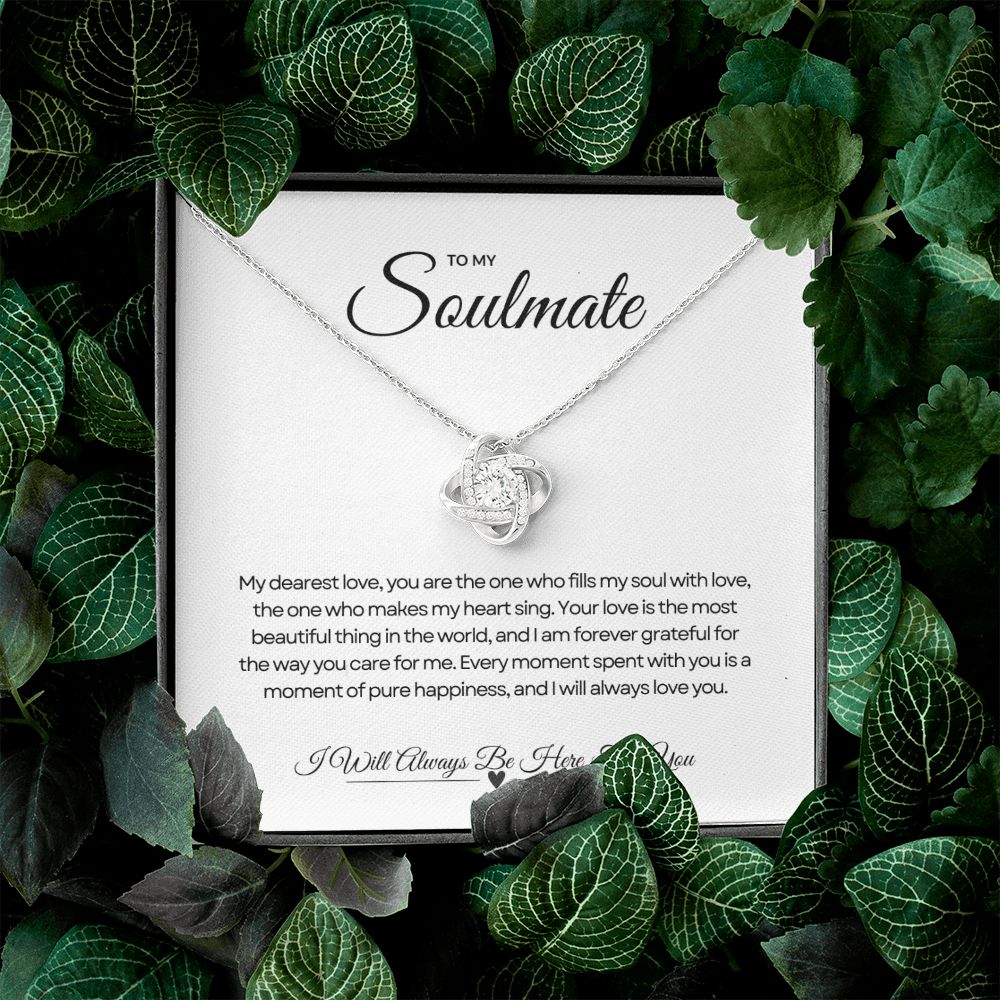To My Soulmate | Shimmering Love Knot Necklace 💫💖💍