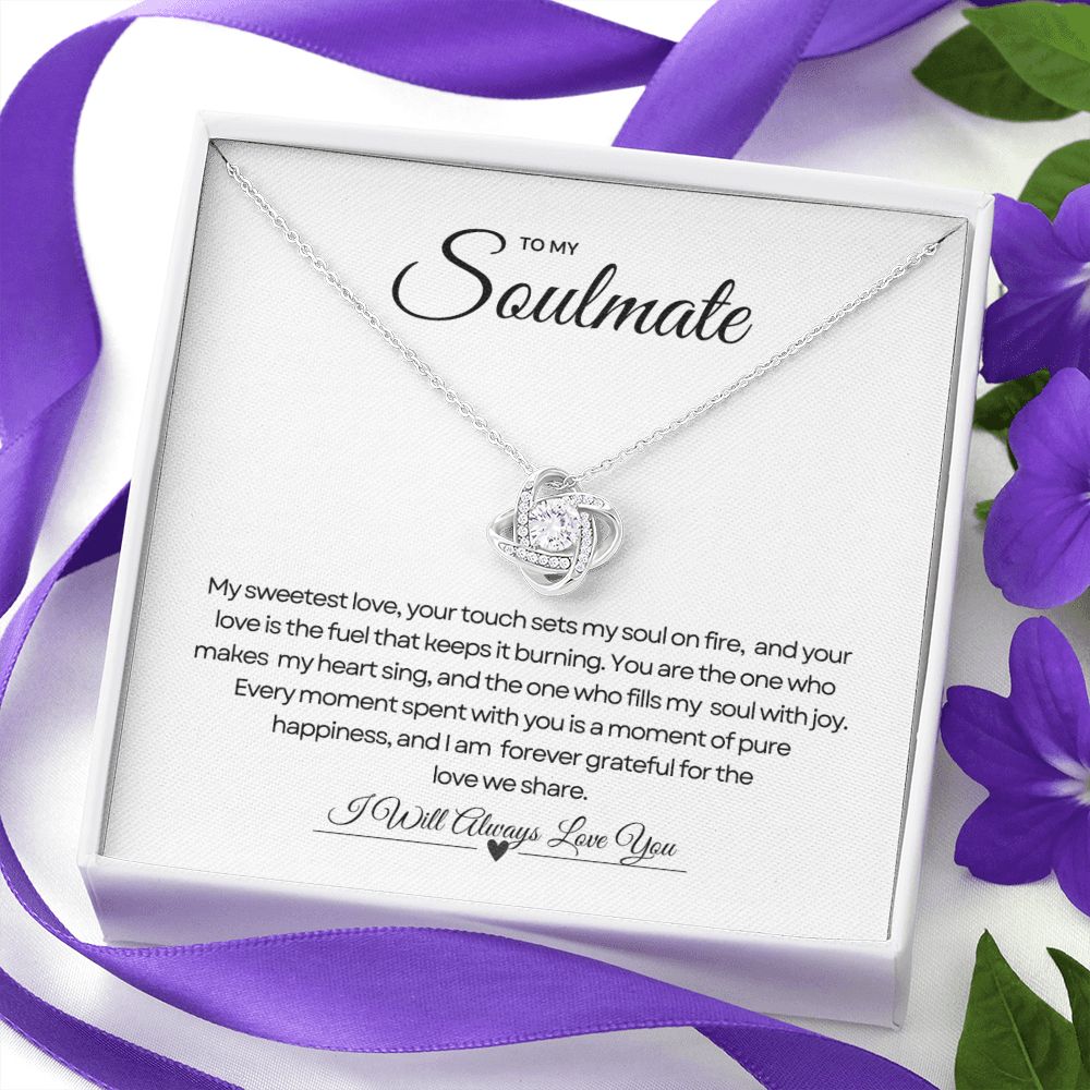 To My Soulmate | Graceful Love Knot Necklace 💎🎁💕