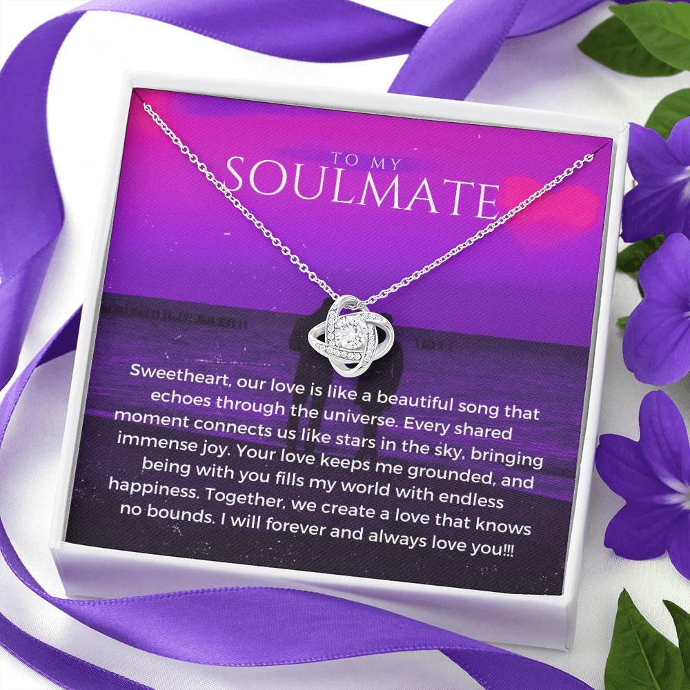 To My Soulmate | Whimsical Love Knot Pendant: Playful Symbol of Love 💗🎇💎