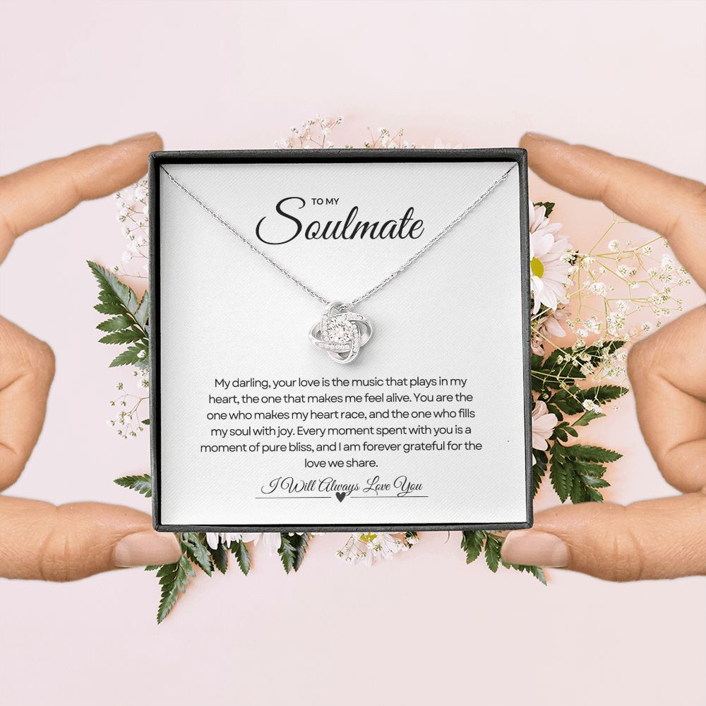 To My Soulmate | Infinity Love Knot Necklace 🌟💖🎁