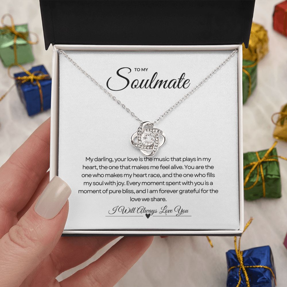 To My Soulmate | Infinity Love Knot Necklace 🌟💖🎁