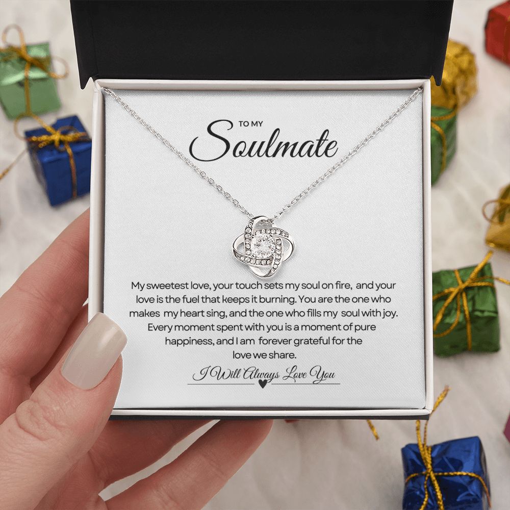 To My Soulmate | Graceful Love Knot Necklace 💎🎁💕