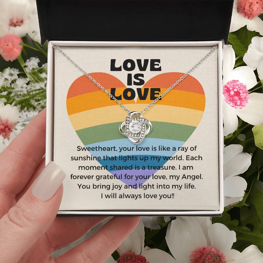 Love Is Love | Gleaming Forever Love Pendant: Mesmerizing Token of Eternal Devotion  💖🌈💍