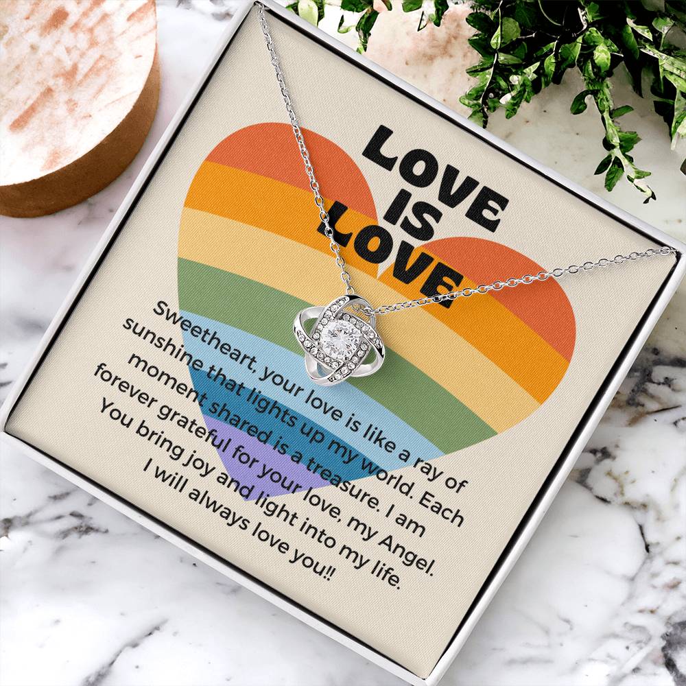 Love Is Love | Gleaming Forever Love Pendant: Mesmerizing Token of Eternal Devotion  💖🌈💍