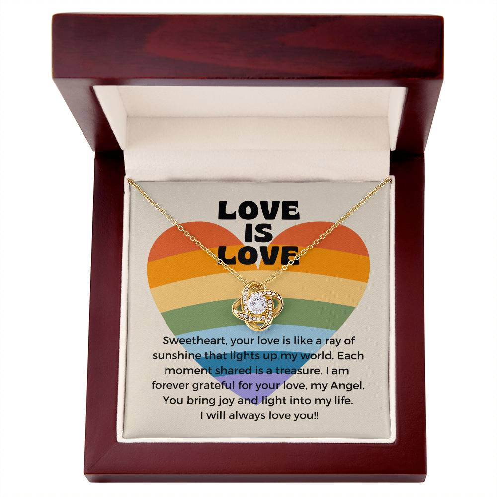 Love Is Love | Gleaming Forever Love Pendant: Mesmerizing Token of Eternal Devotion  💖🌈💍