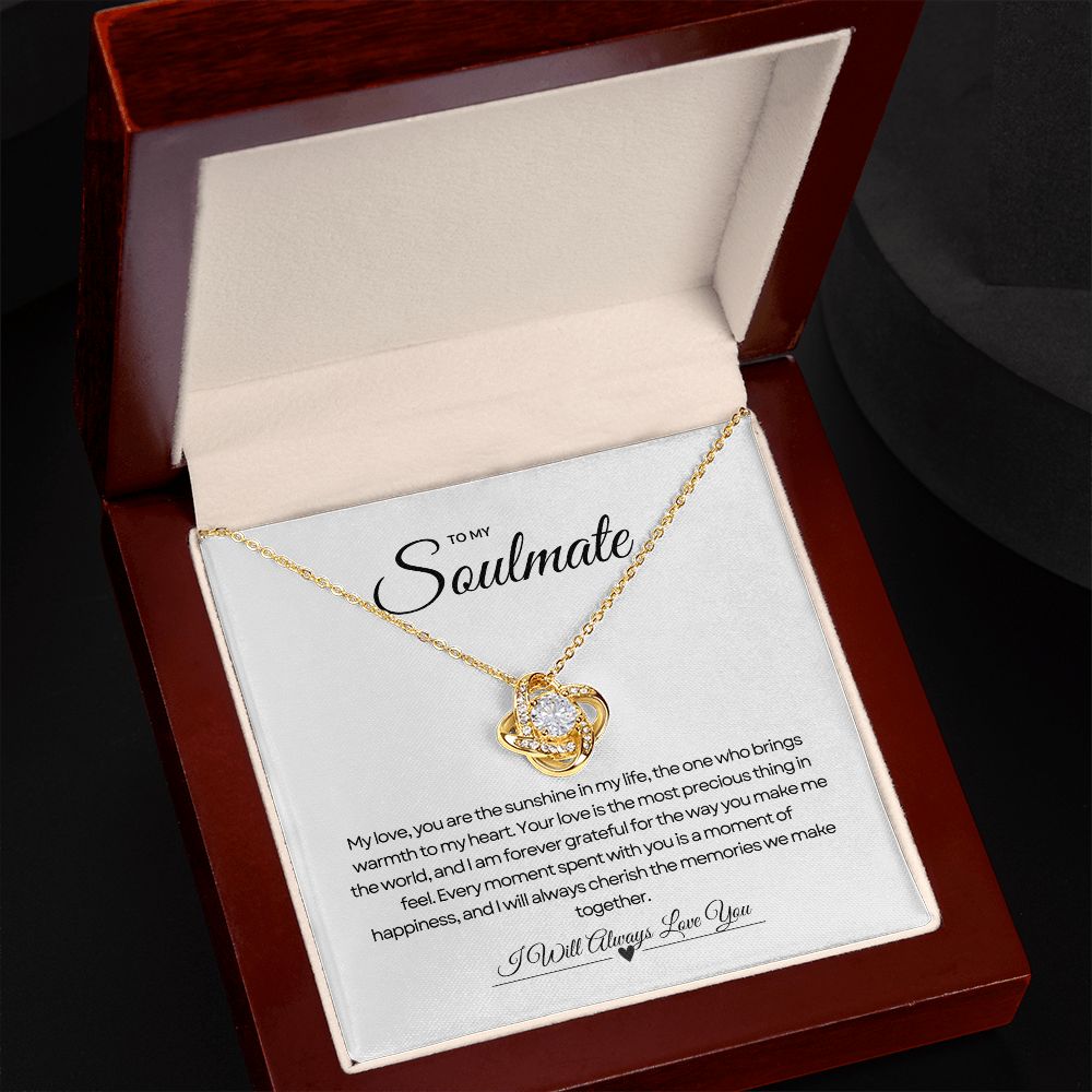 To My Soulmate | Unity Love Knot Necklace 💜🖤❤️