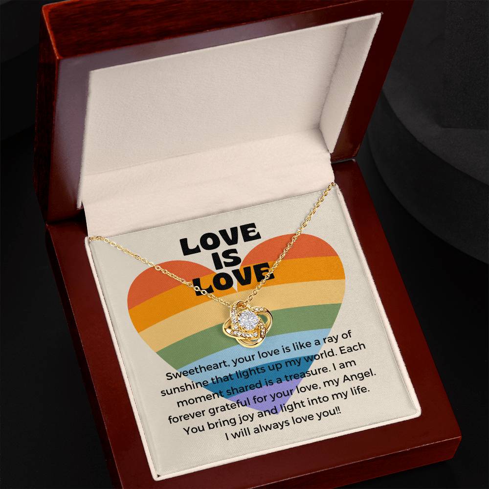 Love Is Love | Gleaming Forever Love Pendant: Mesmerizing Token of Eternal Devotion  💖🌈💍