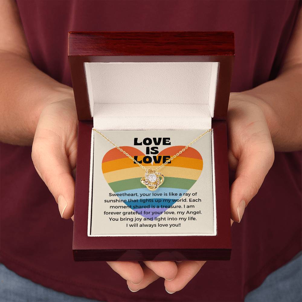 Love Is Love | Gleaming Forever Love Pendant: Mesmerizing Token of Eternal Devotion  💖🌈💍