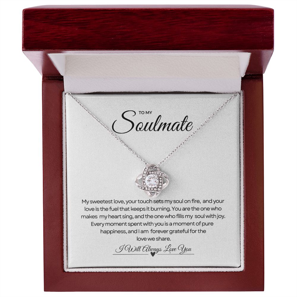 To My Soulmate | Graceful Love Knot Necklace 💎🎁💕