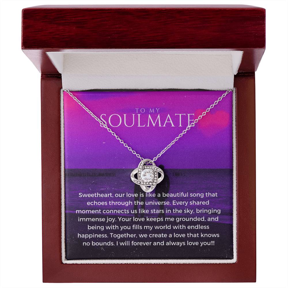 To My Soulmate | Whimsical Love Knot Pendant: Playful Symbol of Love 💗🎇💎